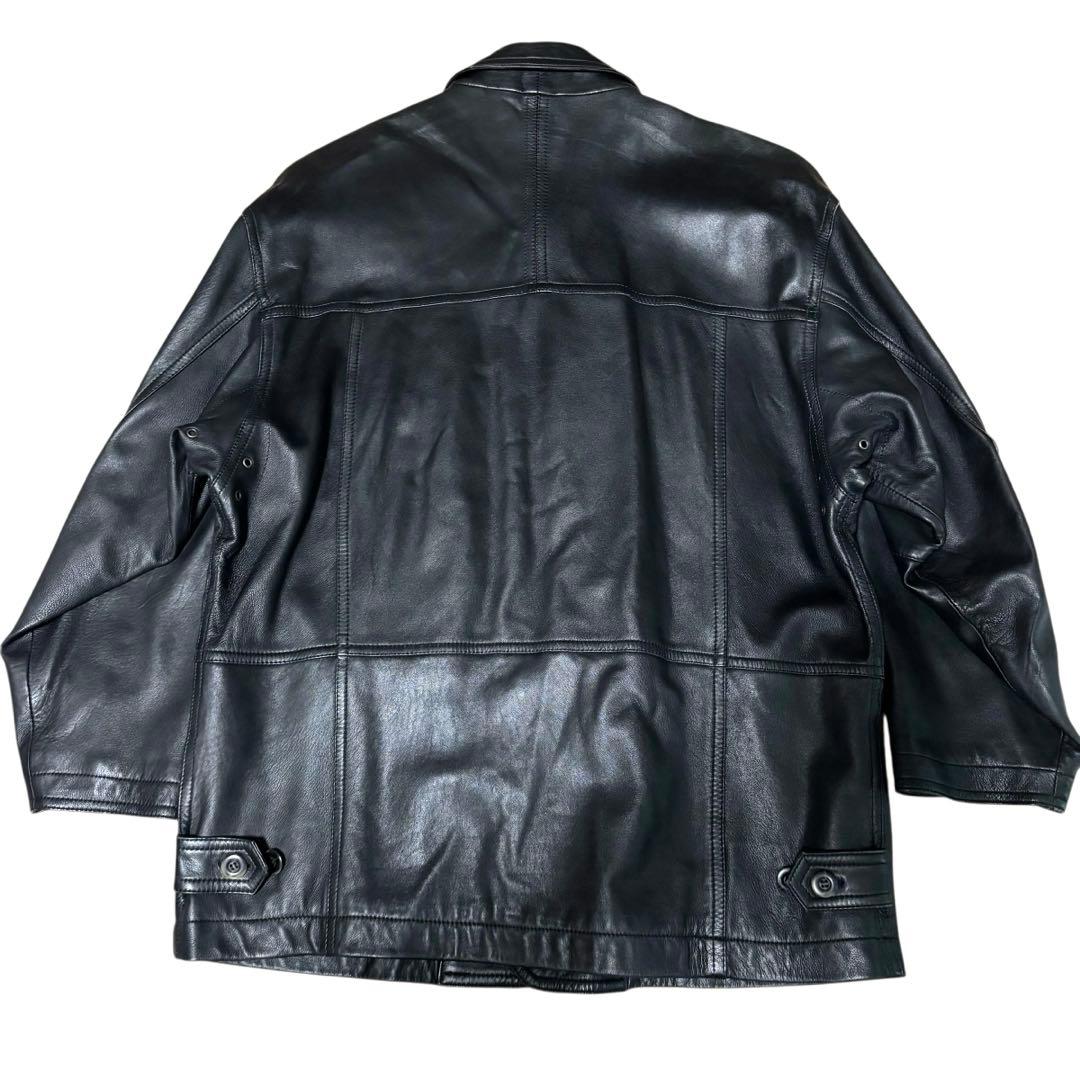 【おさる】INTERMEZZO ダーバン　カーコート　羊革　XL オーバー