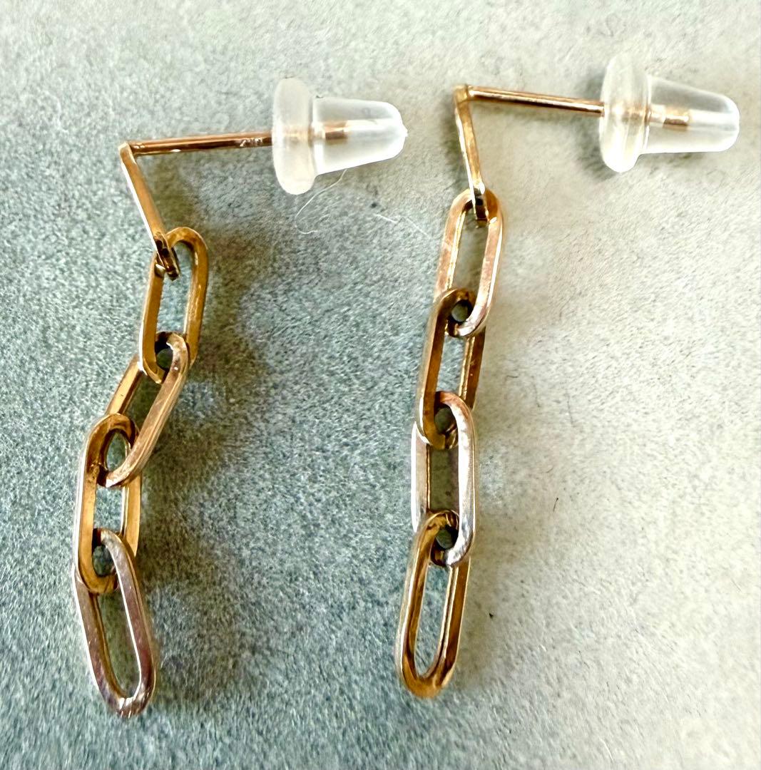 ジュエリーツツミ　K10YGチェーンピアス