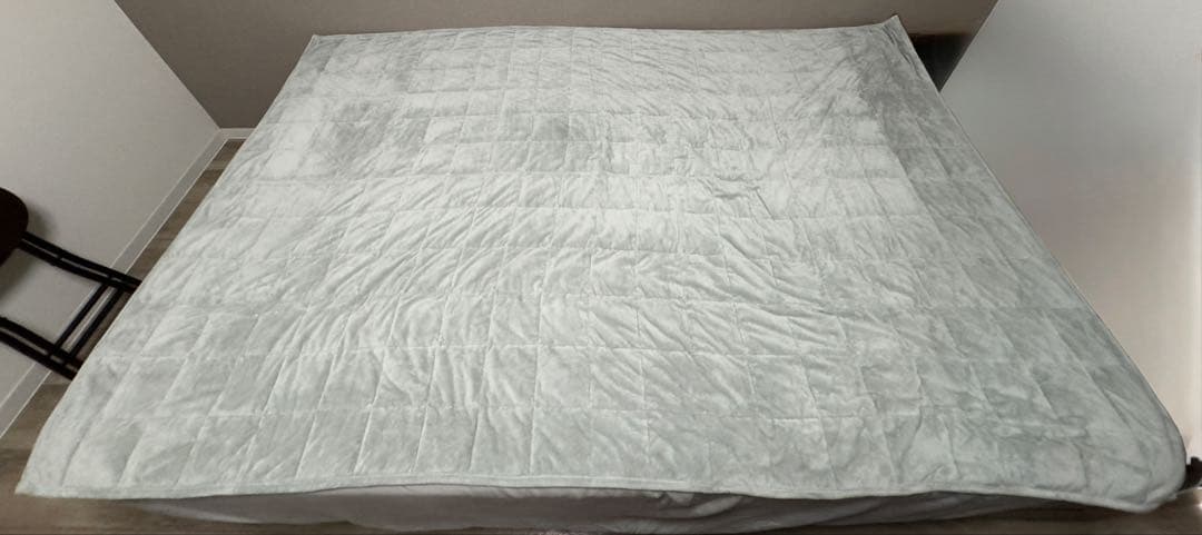 【ハグラビ】ウェイトブランケット 6.8kg ライトグレー 122×198cm