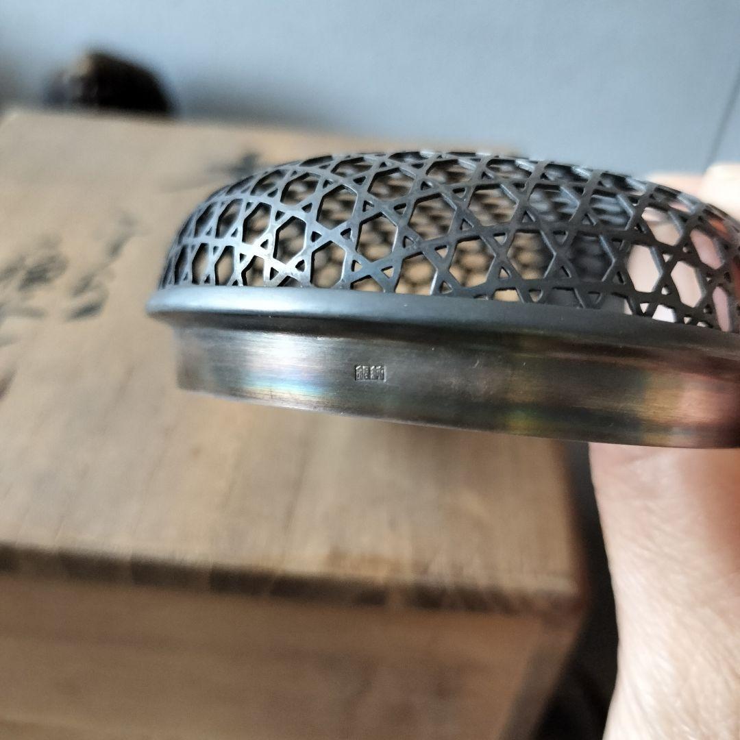 青磁 香炉 純銀火屋 三足香炉 銀火屋