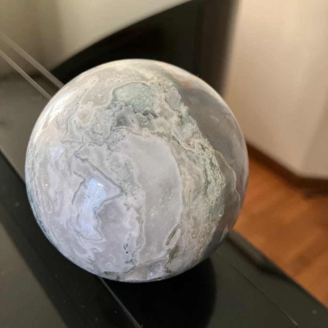 ぴぃさま専用珍！モスアゲートオーシャンジャスパーの共生　スフィア　天然石C263