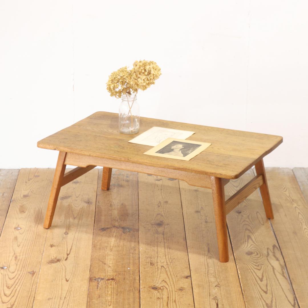 レトロ ローテーブル 座卓 センターテーブル 無垢材 花台 展示台 ナチュラル
