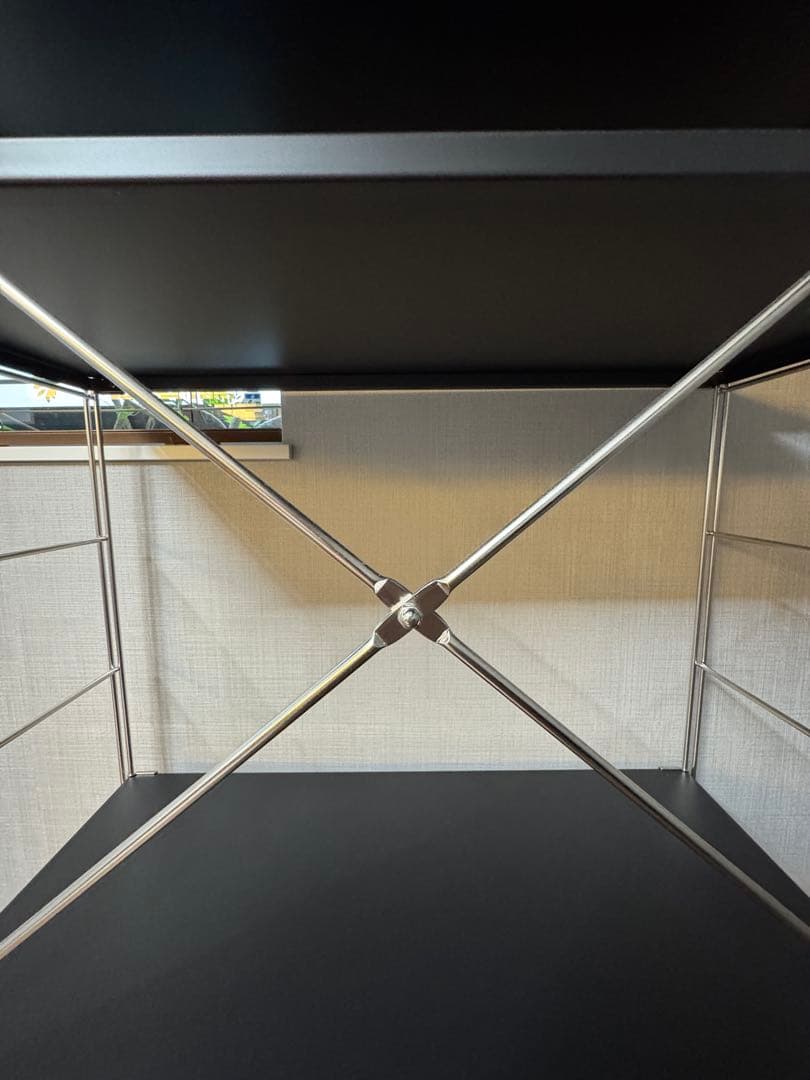 無印スチールユニットシェルフ　スチール棚　ダークグレー