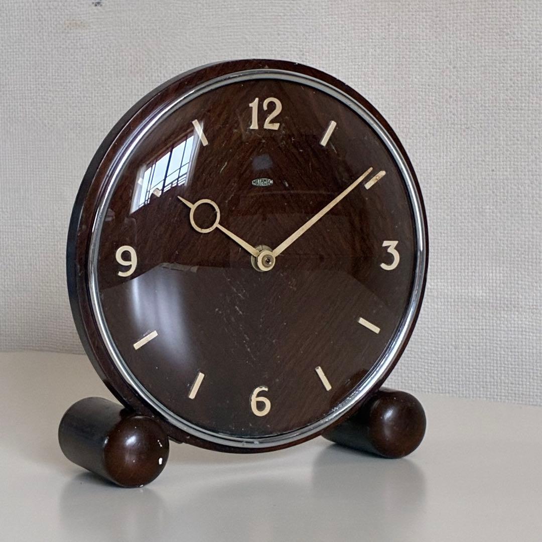メンテ品 イギリス ヴィンテージ mec テーブルクロック 置き時計