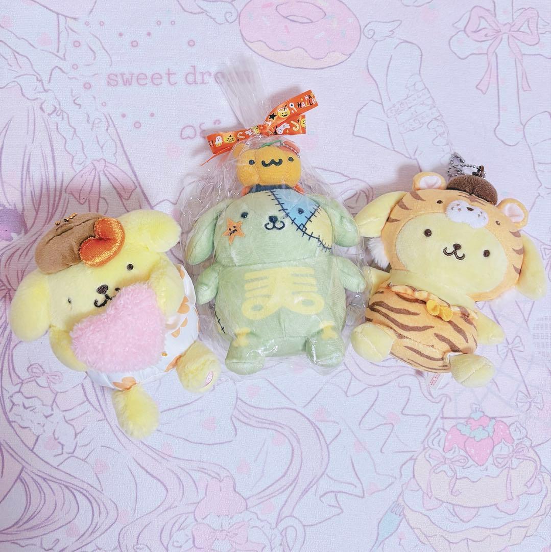 サンリオ　ポムポムプリン ハロウィン フランケンシュタイン マスコット　寅　3点