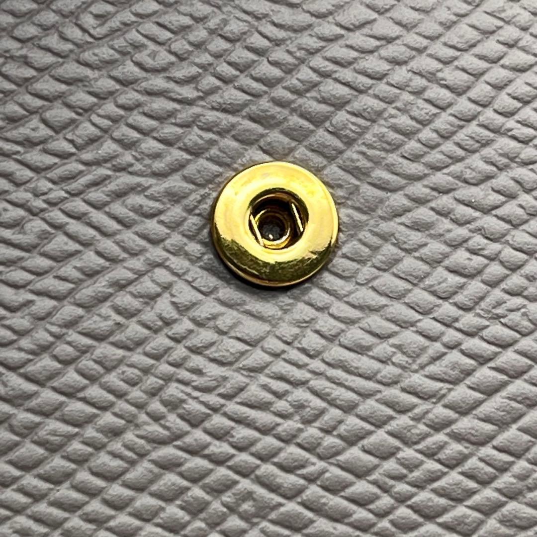 CELINE セリーヌ レザー ストラップ ラージ ウォレット グレージュ