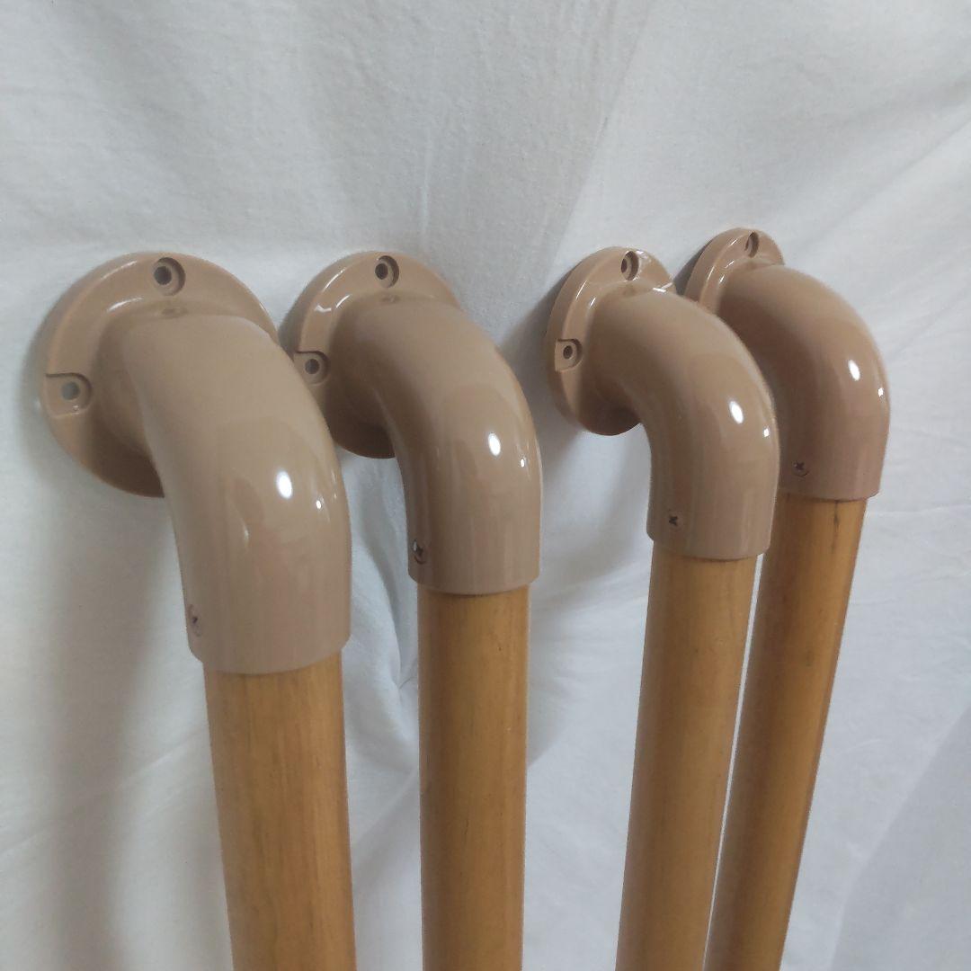 【まるきち】木製手すり 計8本 中古 手摺り 3種セット ネジ付き