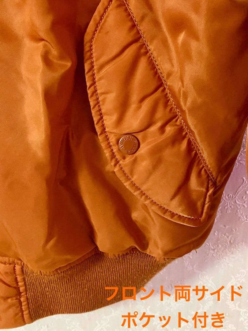 AVIREX・M A-1フライトジャケット・オレンジカラー・Ｌ《リバーシブル》