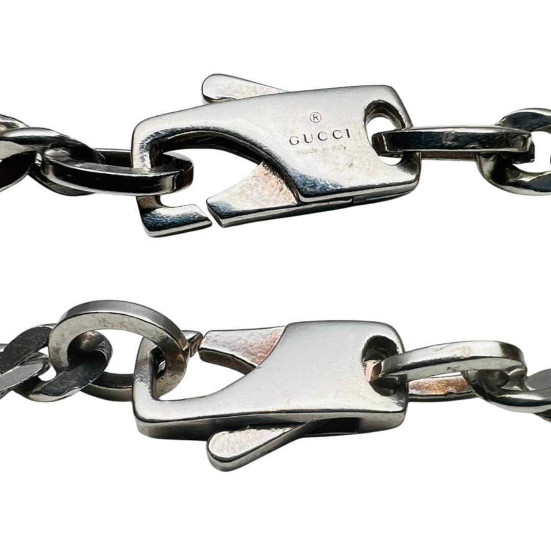 【美品】GUCCI カットアウト Gリングネックレス 喜平 シルバー ペンダント