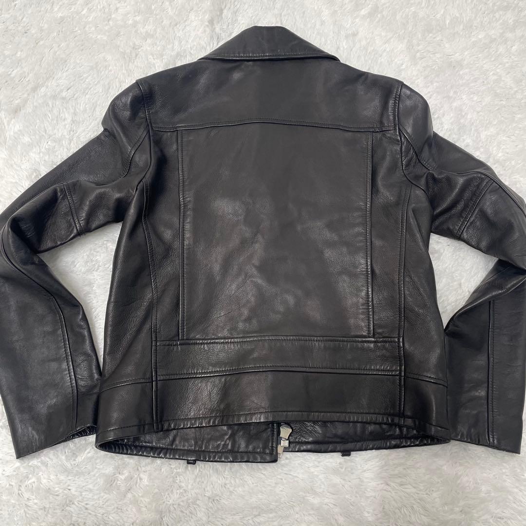 美品✨アッパーハイツ　1 ラムレザー　ライダースジャケット　黒　羊革