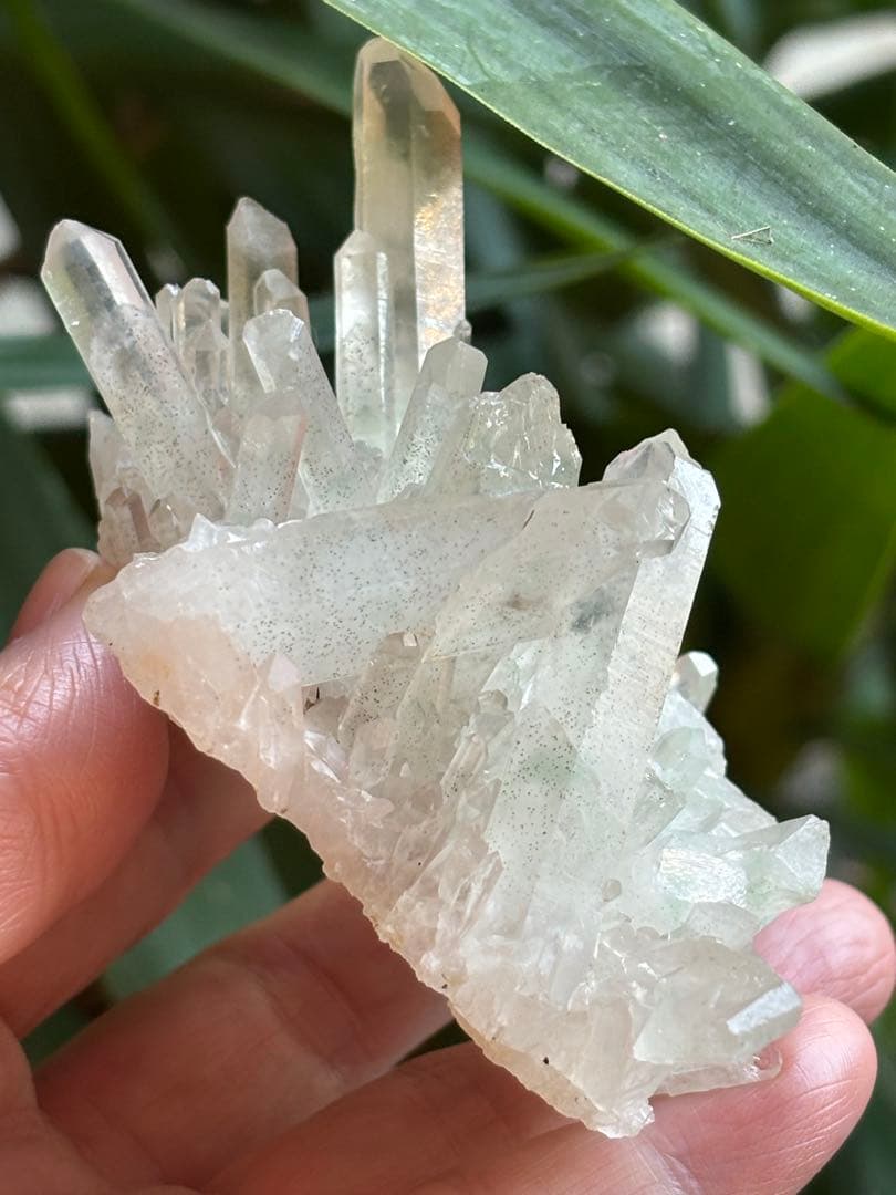 貴重　マダガスカル産　グリーンファントム　クラスター　167g 品薄　希少