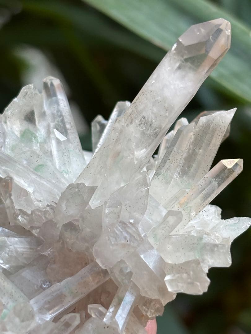 貴重　マダガスカル産　グリーンファントム　クラスター　167g 品薄　希少