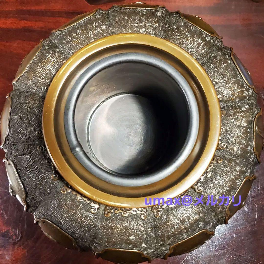 逸品 高岡鋳物「香炉 十二支文」 勝玄作 蝋型青銅製