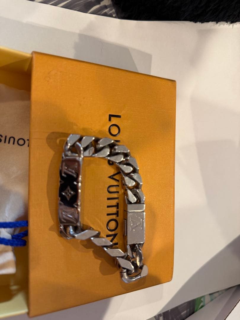 美品 ルイヴィトン ブレスレット ブラスレ チェーン モノグラム LV 喜平