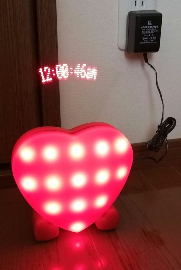 【新品】ハート型 フローティングメッセージ クロック