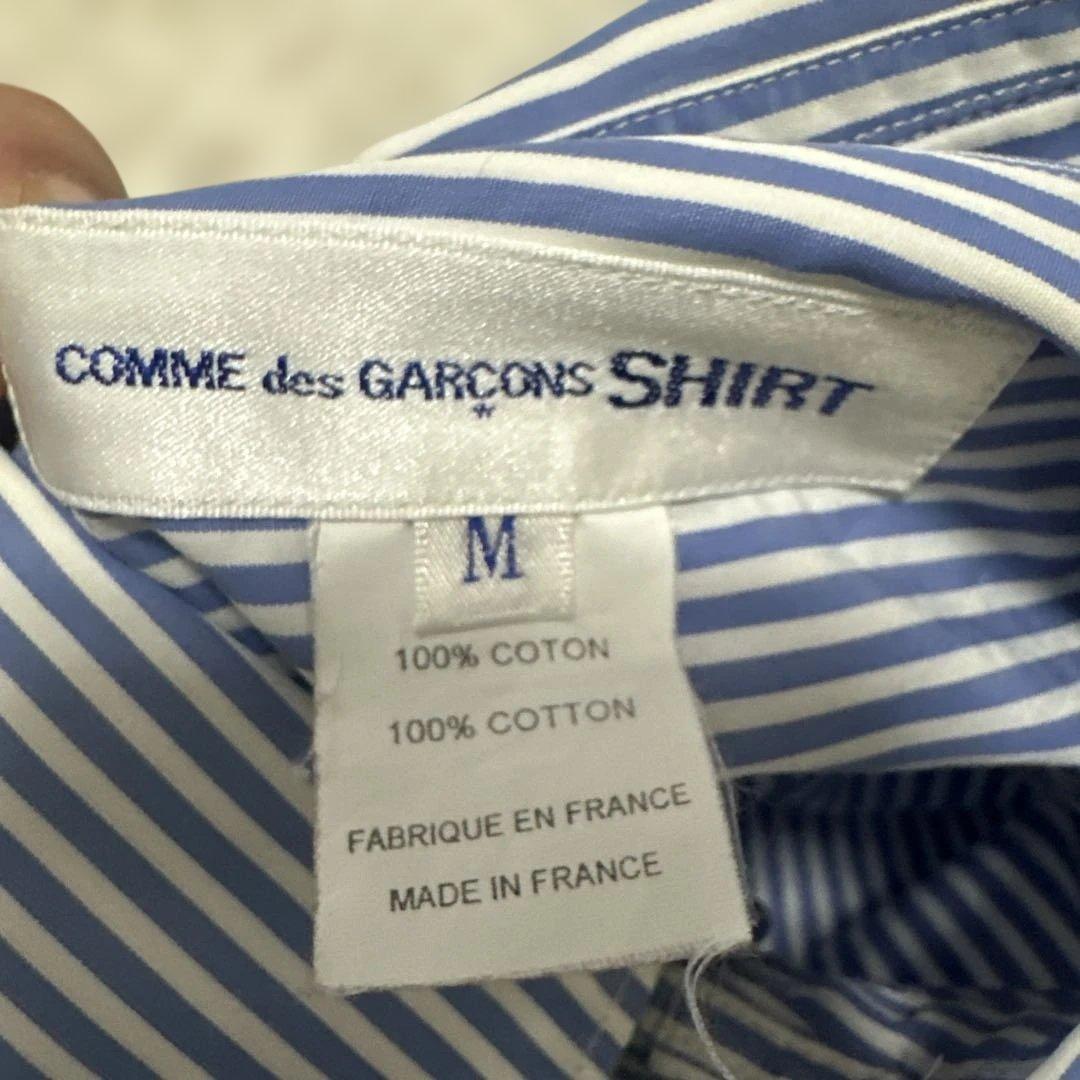 コムデギャルソンshirt 仏製 フード取外し可 ストライプシャツ M