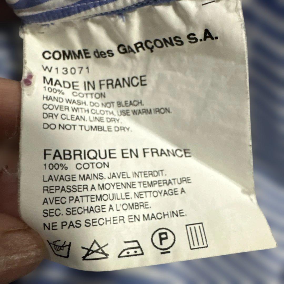コムデギャルソンshirt 仏製 フード取外し可 ストライプシャツ M