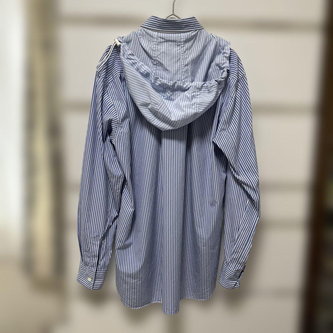コムデギャルソンshirt 仏製 フード取外し可 ストライプシャツ M