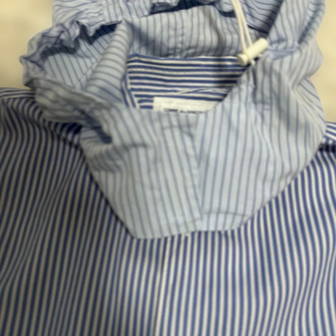 コムデギャルソンshirt 仏製 フード取外し可 ストライプシャツ M
