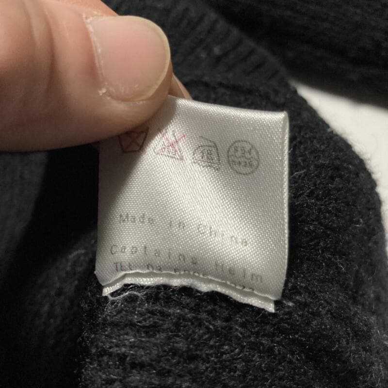 CAPTAINS HELM★シェットランドウール コンチョニットジャケット 黒M