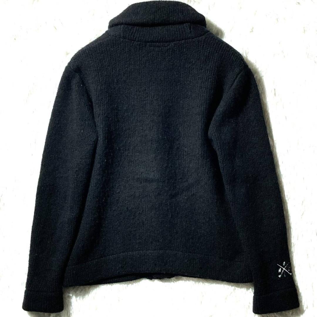 CAPTAINS HELM★シェットランドウール コンチョニットジャケット 黒M