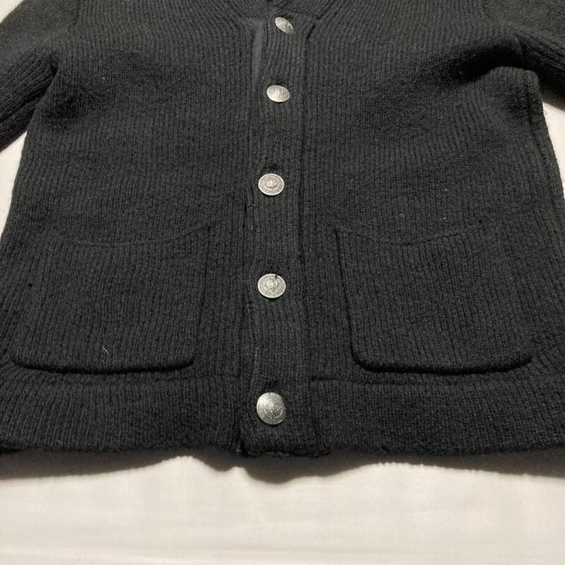 CAPTAINS HELM★シェットランドウール コンチョニットジャケット 黒M