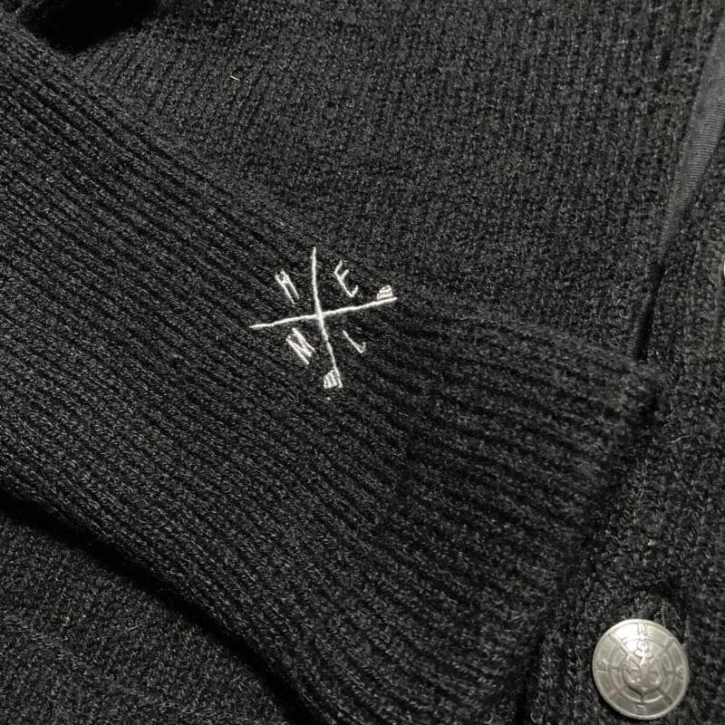 CAPTAINS HELM★シェットランドウール コンチョニットジャケット 黒M