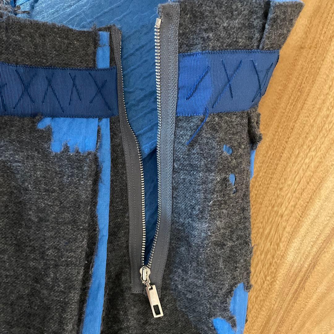 ミナペルホネン wander ひざ丈スカート ダメージ加工 ペチコート付 38