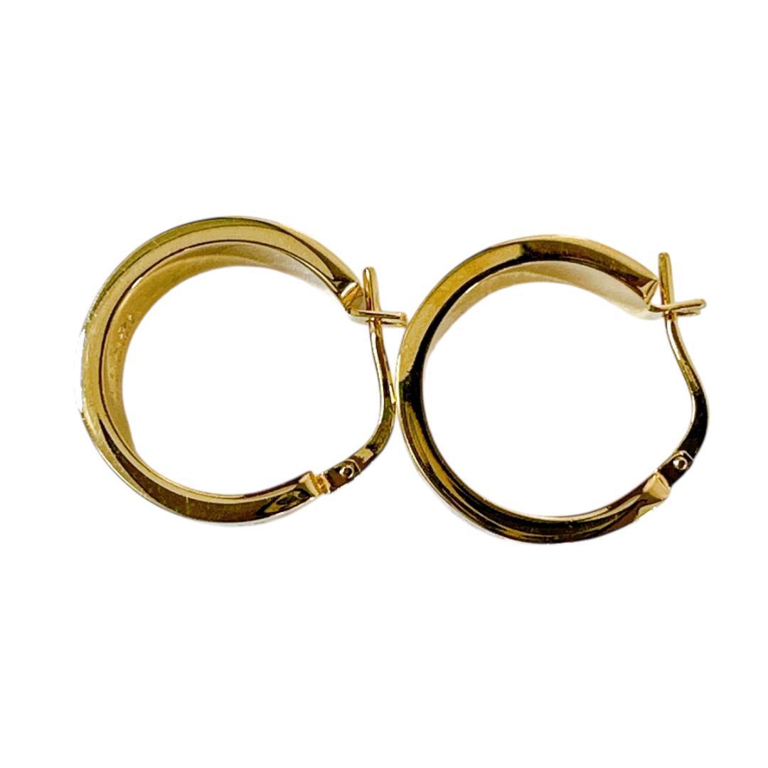 FENDI フェンディ フォーエバー FFロゴ フープ ピアス メタル ゴールド