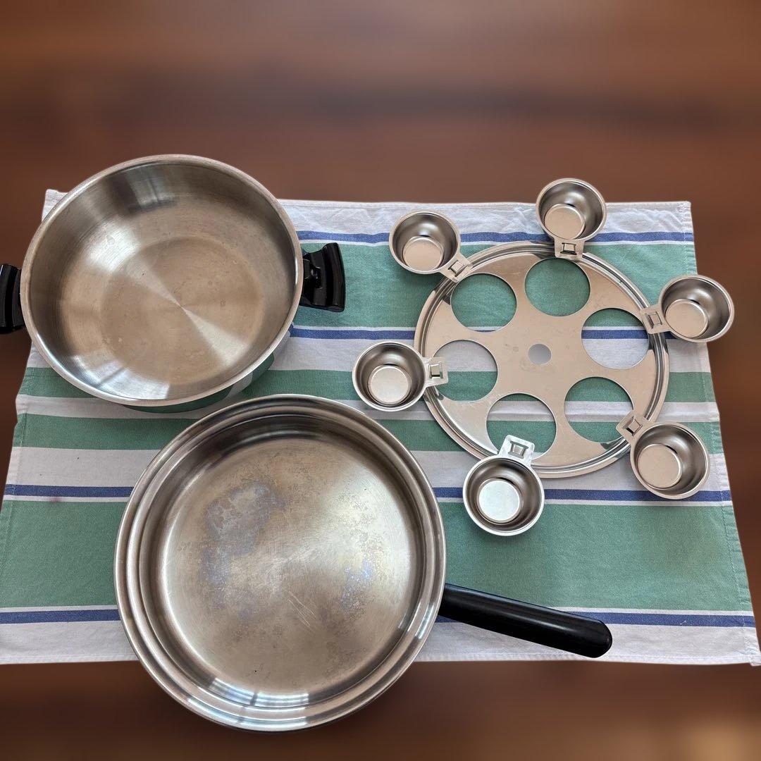 【MADE in USA】Amway Queen ステンレス鍋・フライパンセット