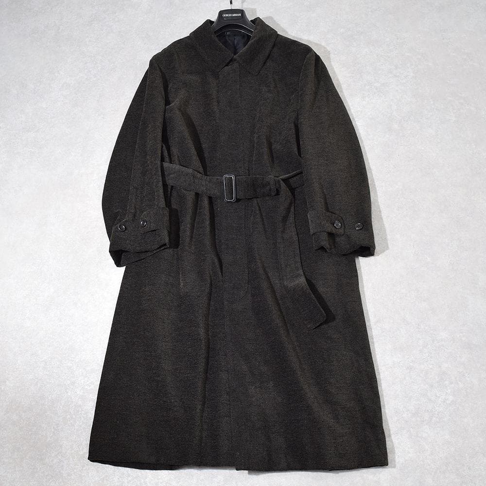 当時物 テットオム ガルニエ GARNIER ウール ベルテッド ロングコート