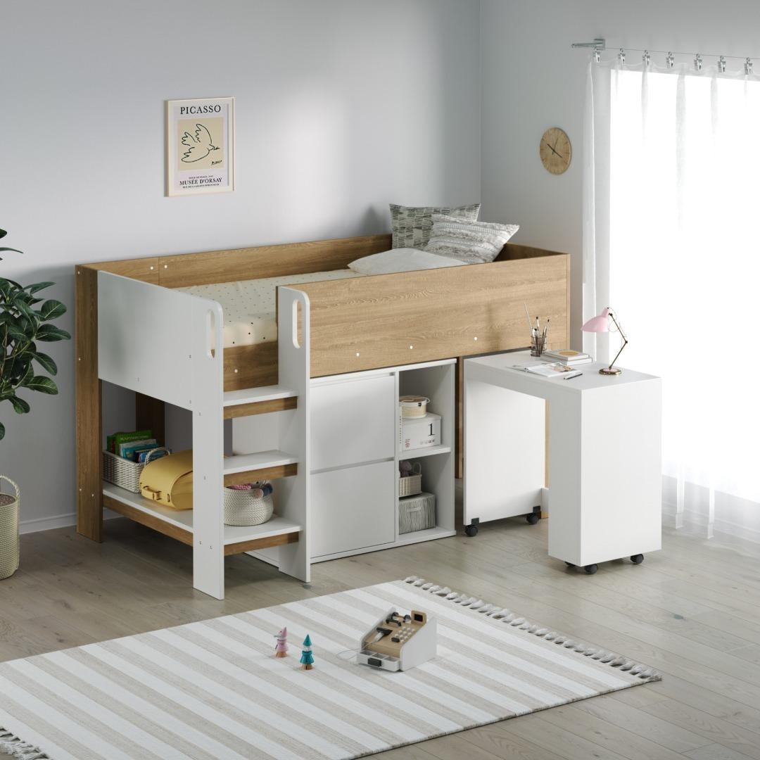システムベッド 3点セット 分離可能 シングル デスクベッド 子供部屋 すのこ