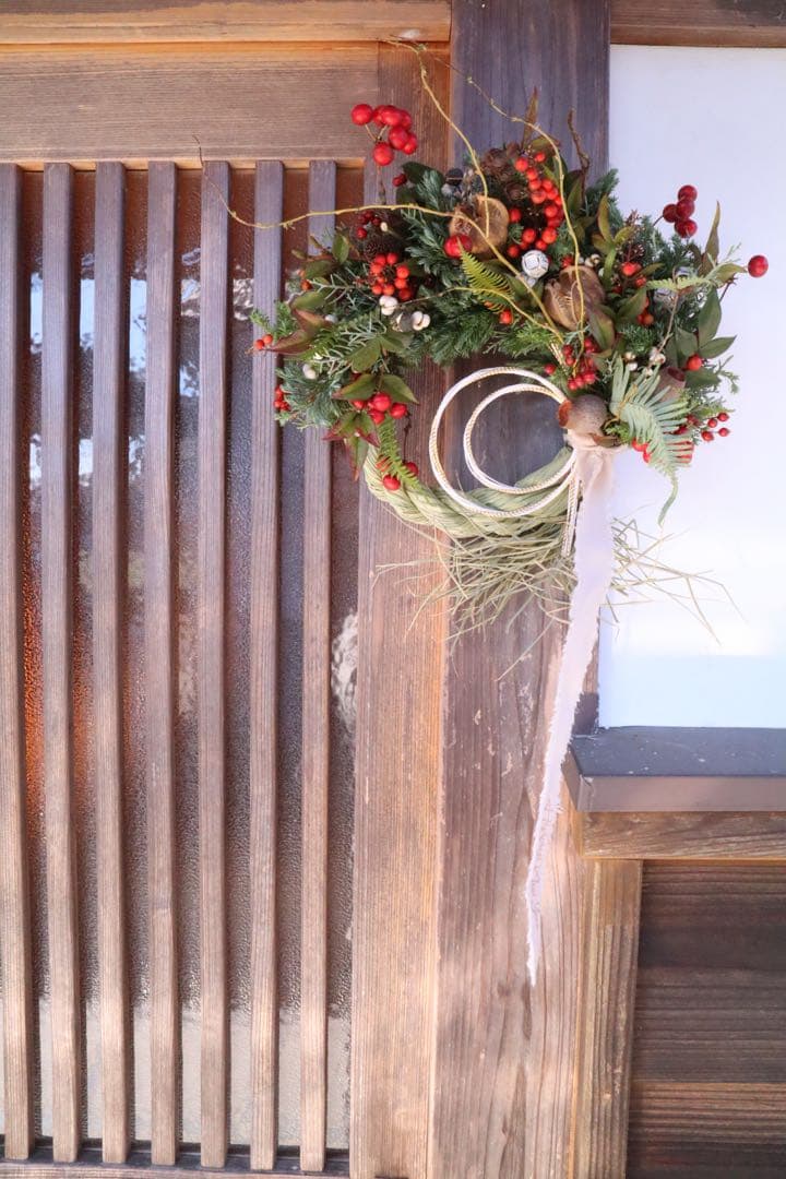 和のクリスマスリース*↟⍋*↟注連縄飾り しめ縄リース(大きなサイズ)