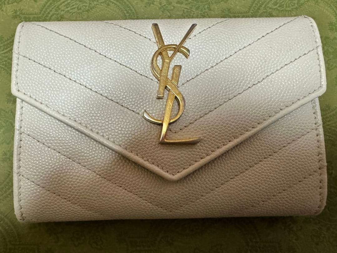 YSL ミニウォレット / カードケース アイボリー