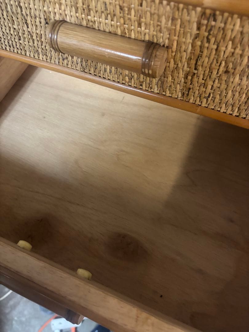 藤ラタン　チェスト　6段引き出し　カゴ収納家具　箪笥　整理棚