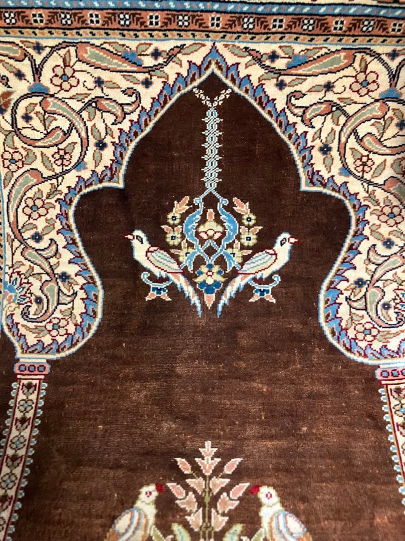 ②アンティーク ペルシャ絨毯 工房 高密度ノット