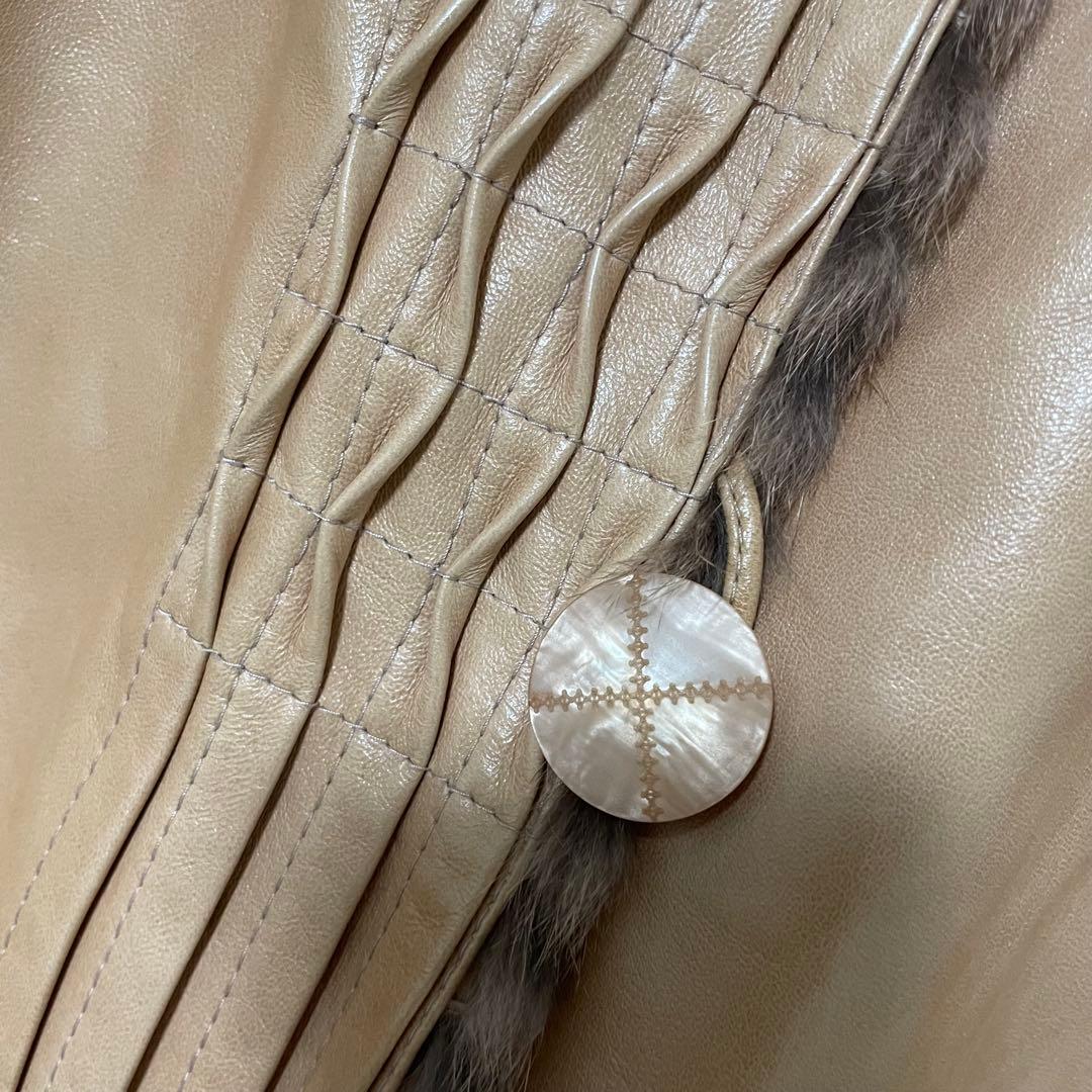 d*3様 美品 Jennifer Leonardi リバーシブル毛皮 ラムレザー