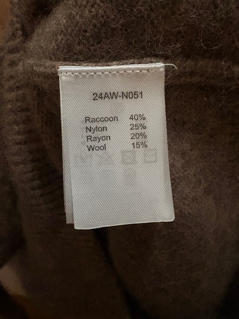 NKNIT ンニットraccoon mix skipper KNIT BROWN