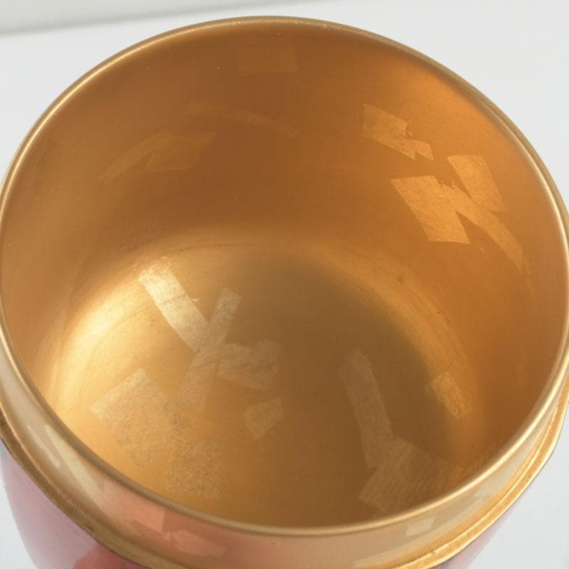 茶道具　村瀬治兵衛作　根來塗　内金溜　棗　共箱　V　9274