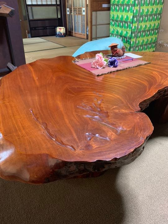 机 座卓 一枚板 ケヤキ板