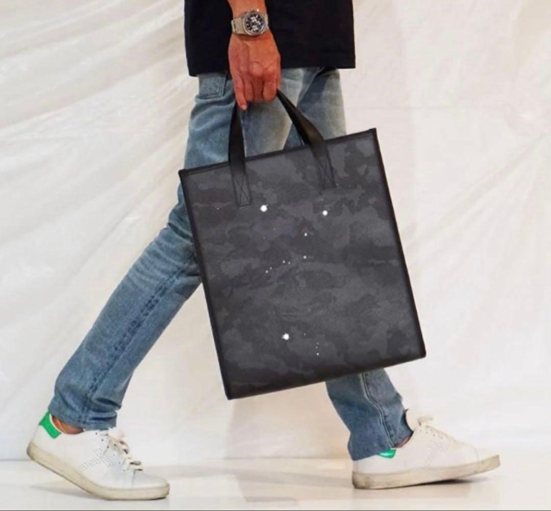 ☆ サックプラ型！ ジャンティバンティトート タテ型 ブラックカモ！