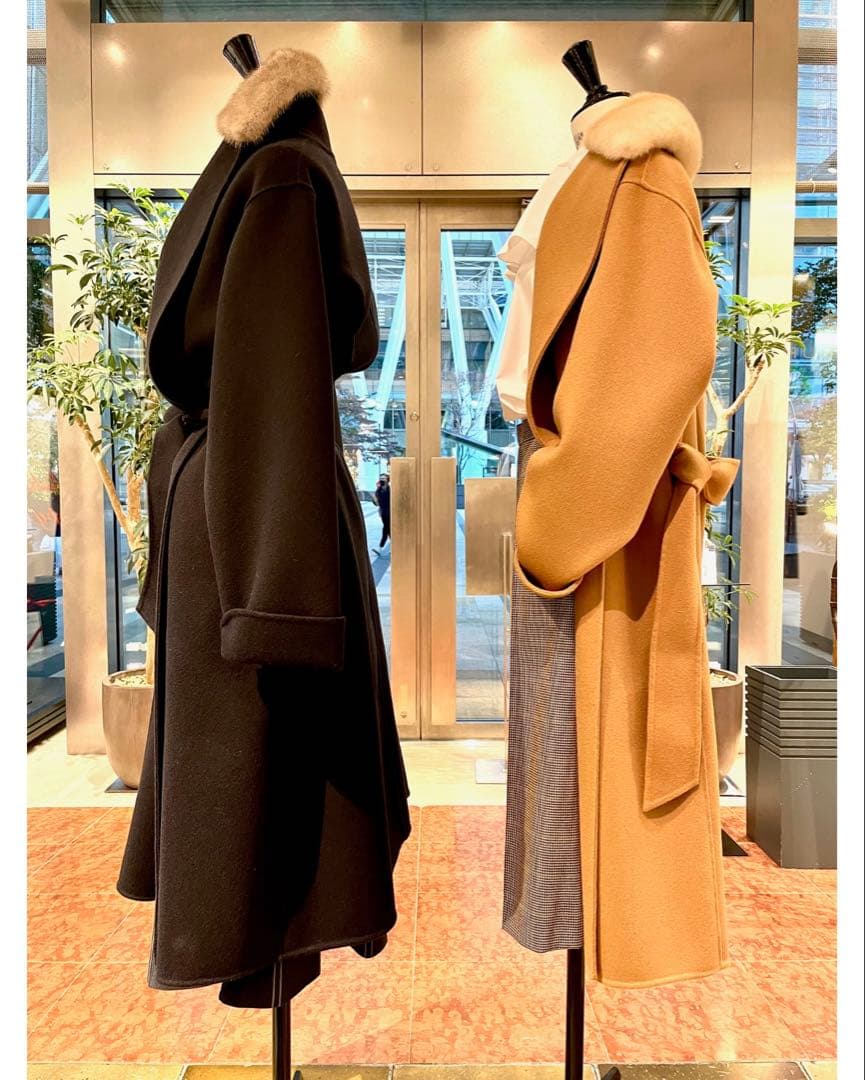 ストラスブルゴ ミンクファー付コート