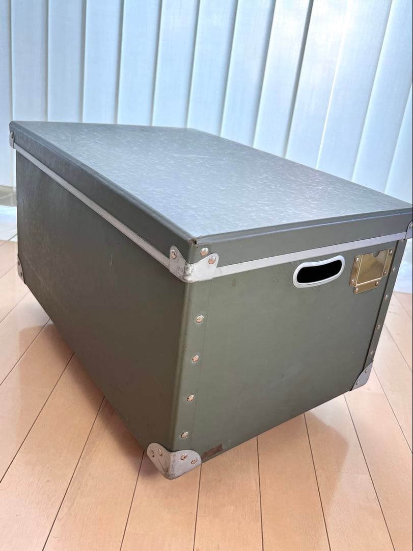 希少! 廃番グレー（超特大）無印良品 硬質パルプボックス 店舗用備品/ネーム付き