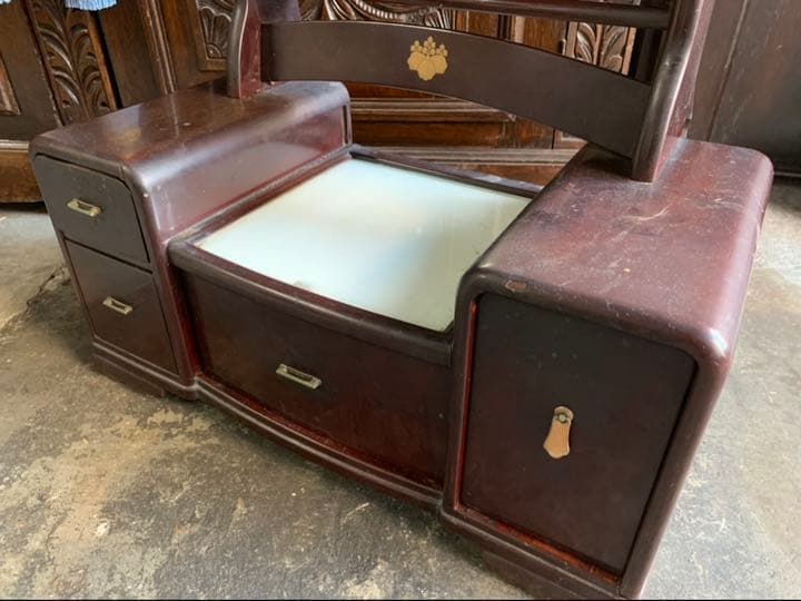 大正ロマン　アンティーク　レトロ　ドレッサー　鏡台　姿見　ミラー　化粧台