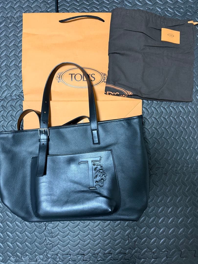 【絶版】TOD'S トッズ T-LION ライオンロゴ トートバッグ 備品付き