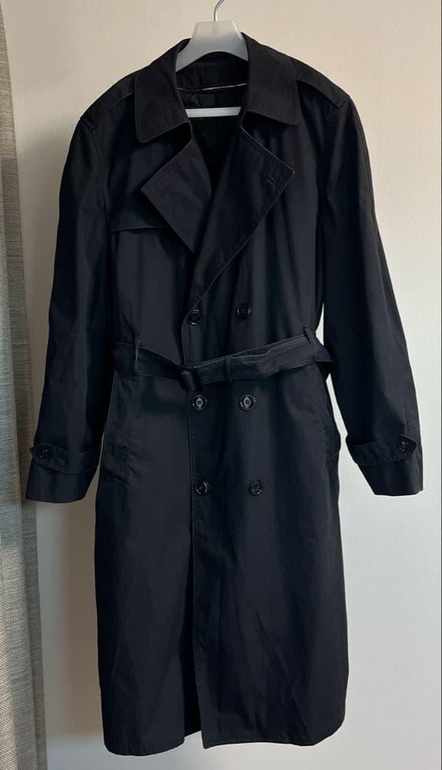 44Ｌ米軍 実物 USN ブラックトレンチコート