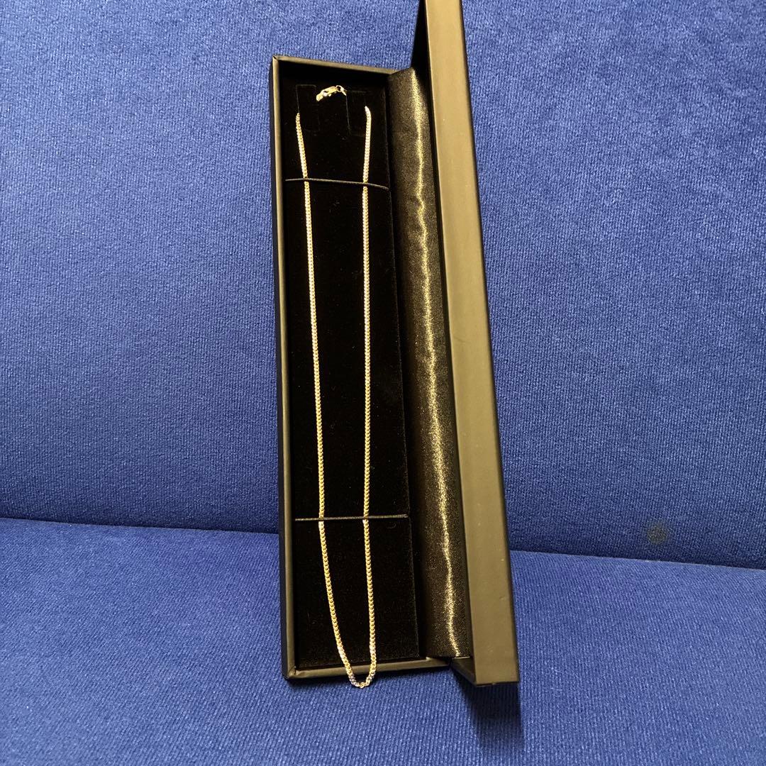 ホワイトゴールドK10マイアミネックレスアバランチWG50cmwhitegold