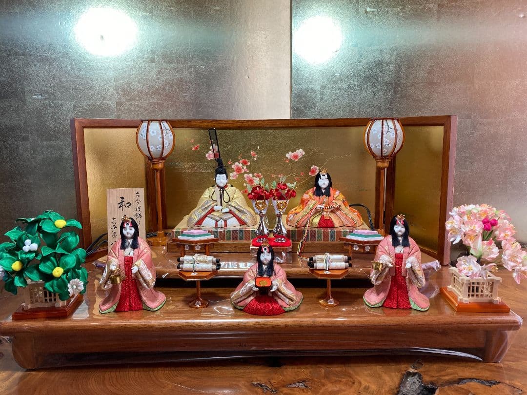 【一点限り】　木目込み雛人形　平飾り　M1