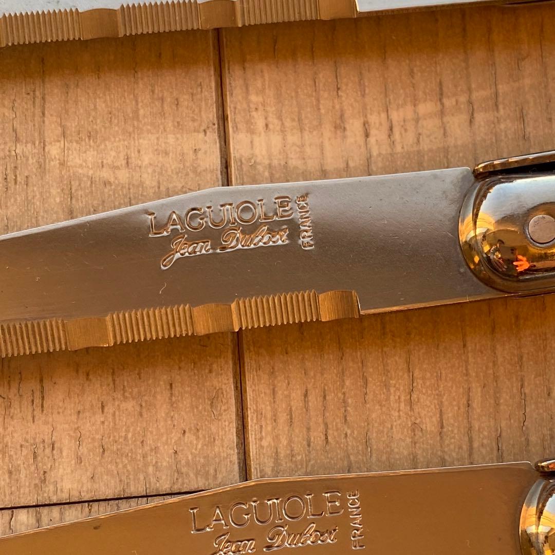 Laguiole ステーキナイフ6本セット- ステンレススチールハンドル