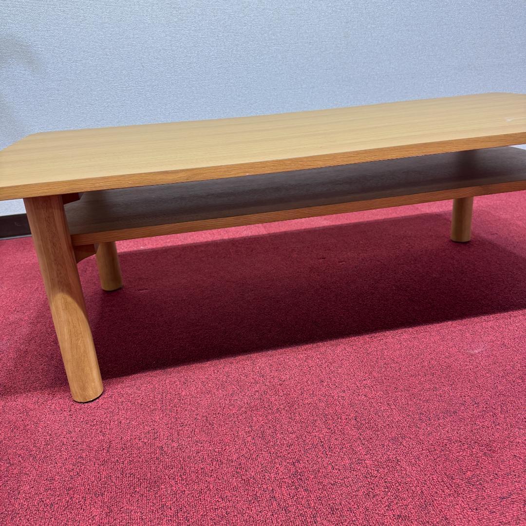 東京23区送料無料　無地良品木製ローテーブル　使用期間一ヶ月　極美品オーク材